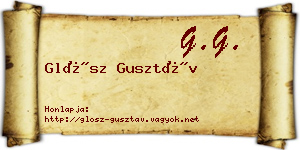 Glósz Gusztáv névjegykártya